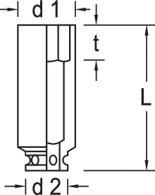 Gedore 3/4 in Impact-Fix Impact Socket, 33mm - GD 2734400 Gedore