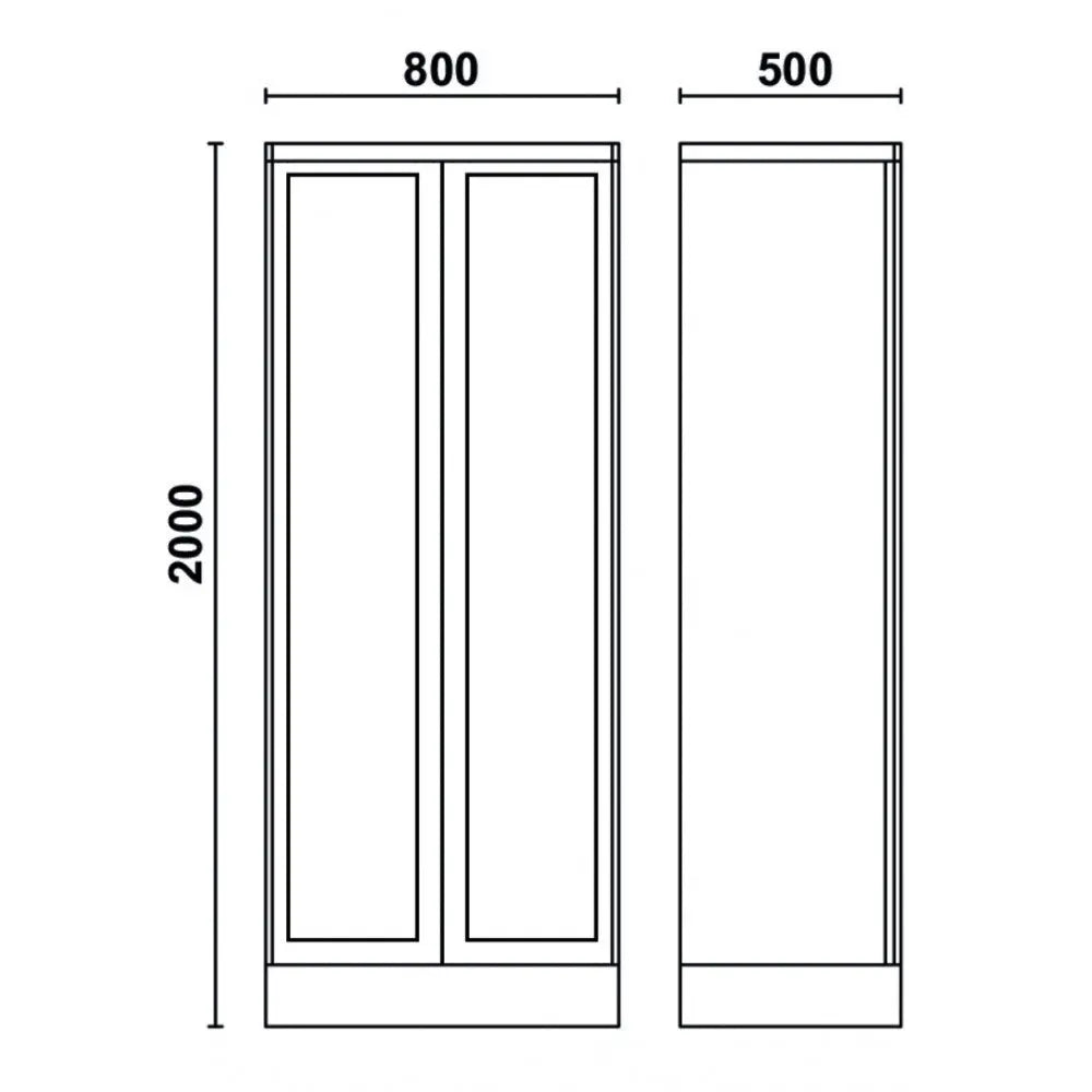 Beta Tools (Article# C55AT2) Sheet Metal Tool Cabinet with Two Clear Polycarbonate Doors, for Workshop Equipment Combination RSC55 - BT 55000422 Beta Tools