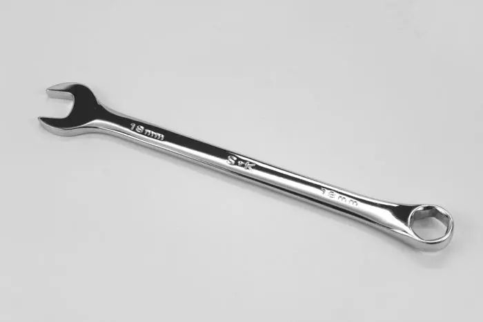 SK Tools - 18 mm 6 Point Metric Long Combination Chrome Wrench - 88718 SK Tools
