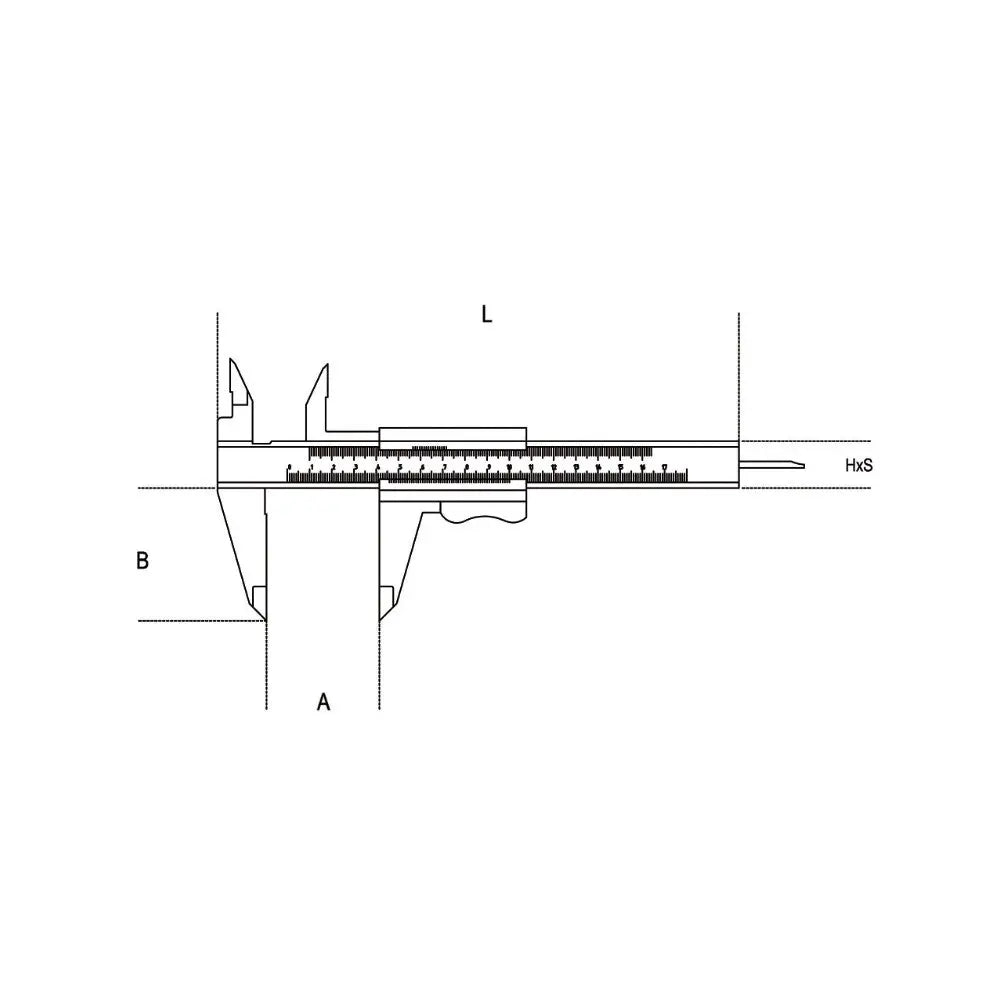 Beta Tools (Article# 1650 150) Sliding Gauge Made from Hardened INOX Stainless Steel in Leather Sheath - BT 16500001 Beta Tools