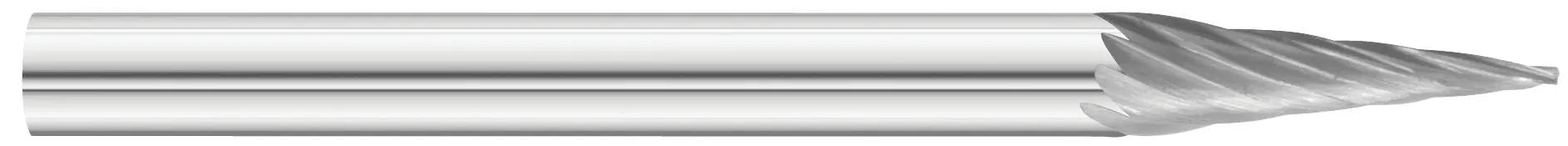 KnKut SM-42 14 deg Included Pointed Cone Shape Carbide Burr with 1/8 in Shank, 1/8 x 7/16 x 1-1/2 in OAL - KK14-SM-42 KnKut