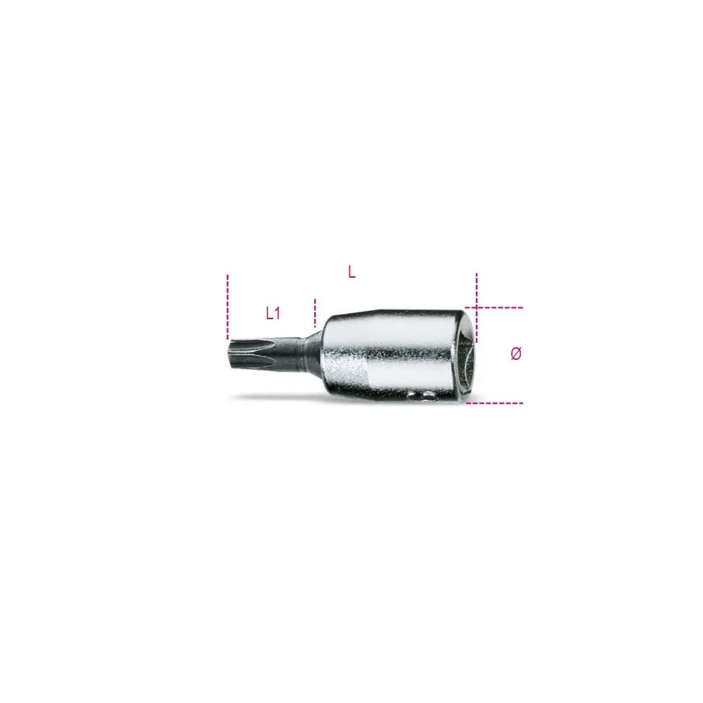 Beta Tools (Article# 900TX 20) 1/4 in Socket Driver for Torx Head Screws, Chrome-Plated, T20 - BT 9000723 Beta Tools
