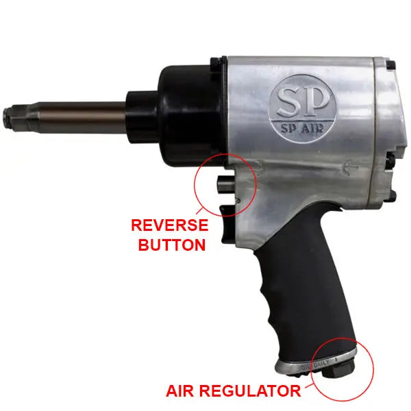 Vessel Tools 1/2 in Heavy Duty Impact Wrench and 2 in Extended Anvil, 800 ft/lb Maximum Torque - VL SP-1140EXL