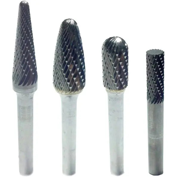 Vessel Tools Set of 4 Carbide Burr for Ferrous Materials - VL SP-4BS