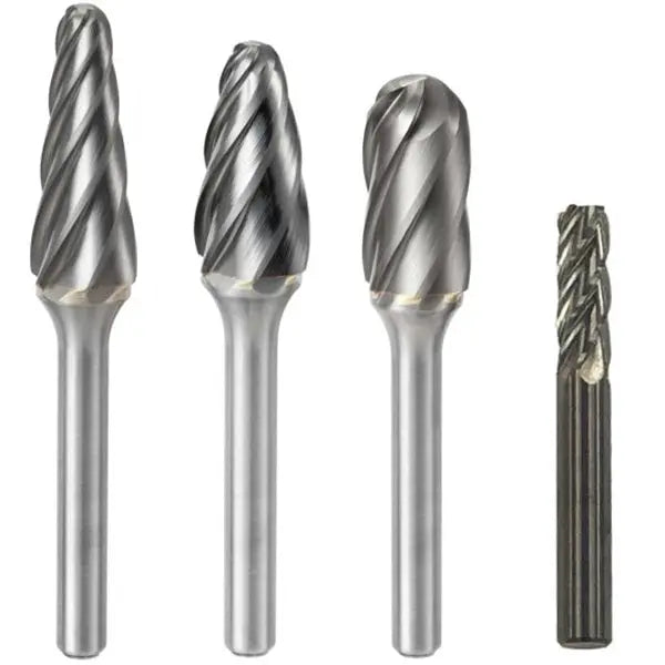 Vessel Tools Set of 4 Carbide Burr for Aluminum and Non-Ferrous Materials - VL SP-4NF
