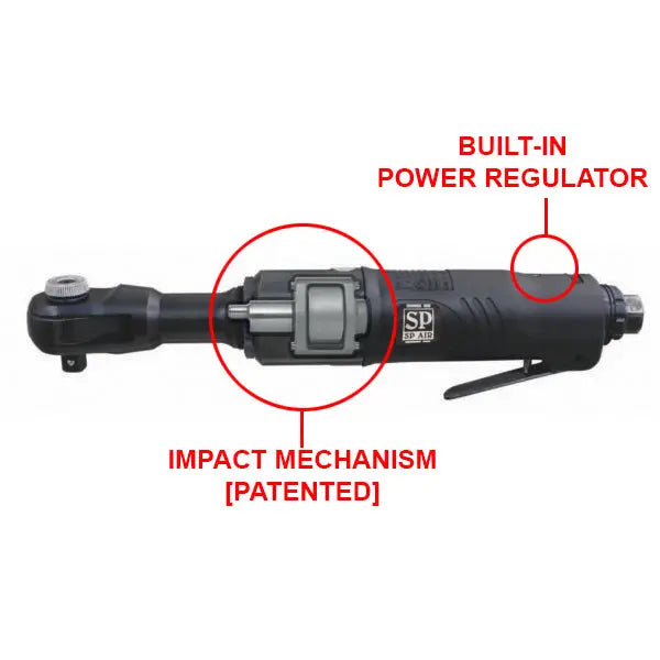 Vessel Tools 3/8 in Reaction Free High Speed Impact Ratchet, 100 ft/lb Maximum Torque - VL SP-7730