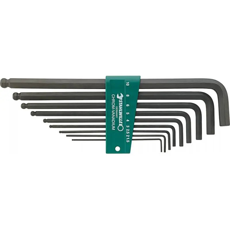 Stahlwille Set of 13 Ball Ended Hexagon Key Wrench, 0.05 - 3/8 in - ST 96435702 Stahlwille