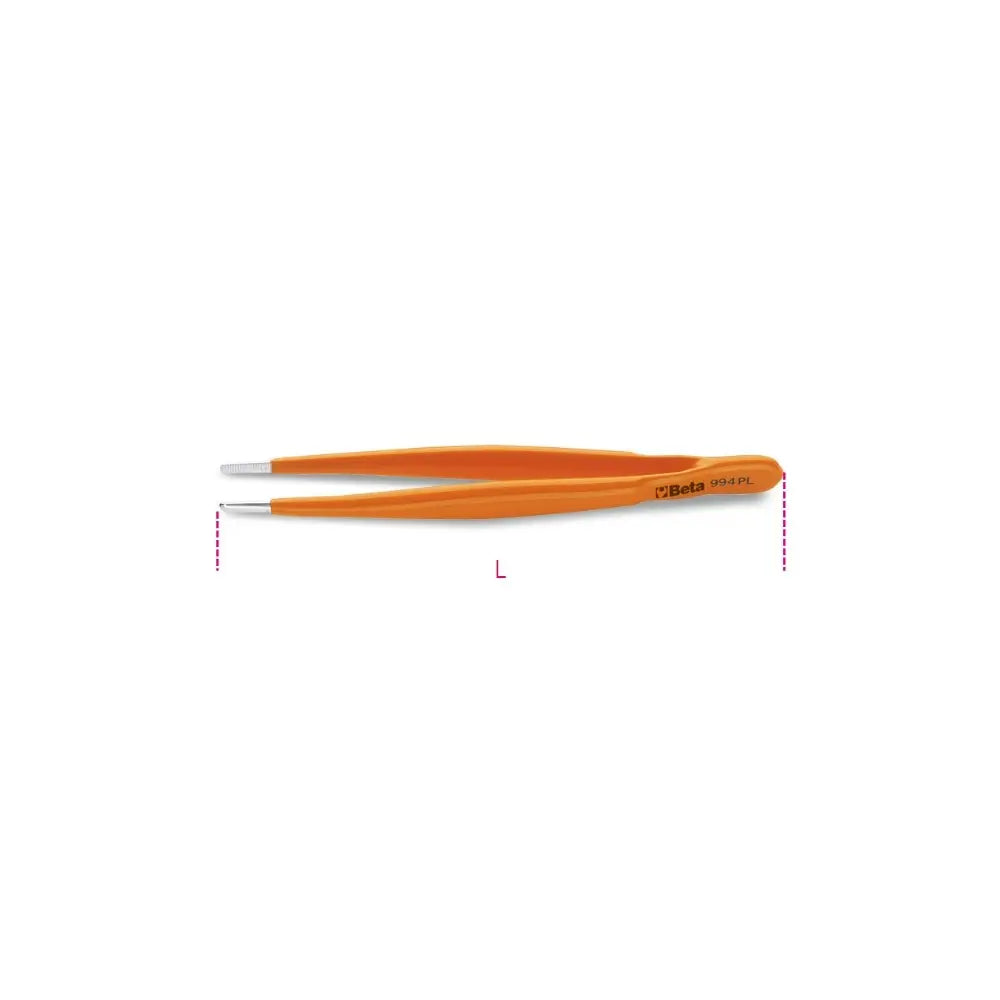 Beta Tools (Article# 994PL 150) Straight, Large Knurled Point Spring Tweezer, 150mm, INOX Stainless Steel - BT 9940010 Beta Tools