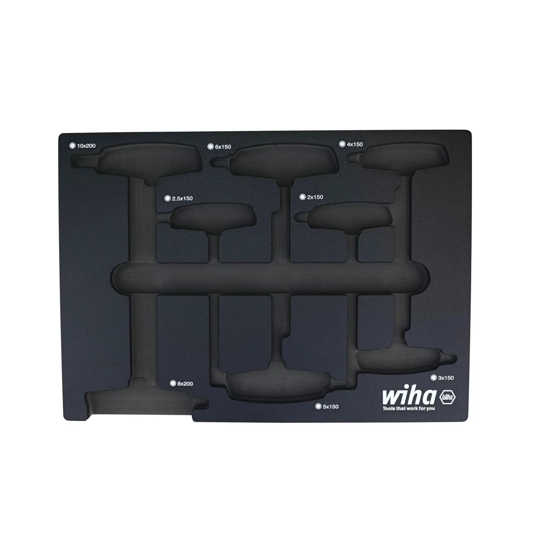 Wiha Empty Tray for 8-Piece SoftGrip Dual Hexagon Drive Metric T-Handles - WI 93049 Wiha