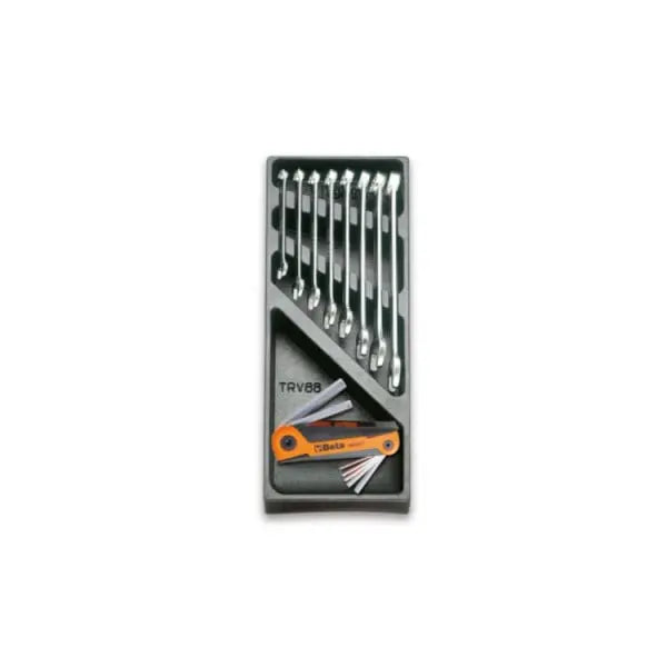 Beta Tools (Article# T24) Set of 15 Combination and Offset Hexagon Key Wrenches with ABS Thermoformed Tray - BT 024240024 