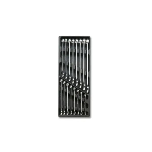 Beta Tools (Article# T28) Set of 16 Bright Combination Wrenches with ABS Thermoformed Tray - BT 024240028 