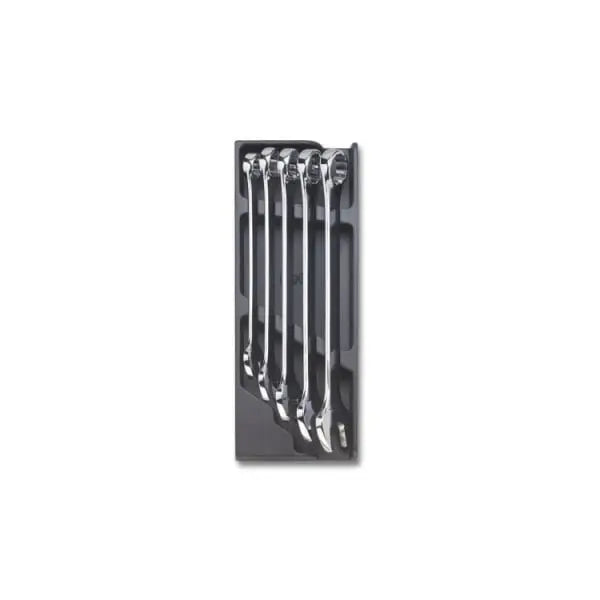 Beta Tools (Article# T29) Set of 5 Bright Combination Wrenches with ABS Thermoformed Tray - BT 024240029 
