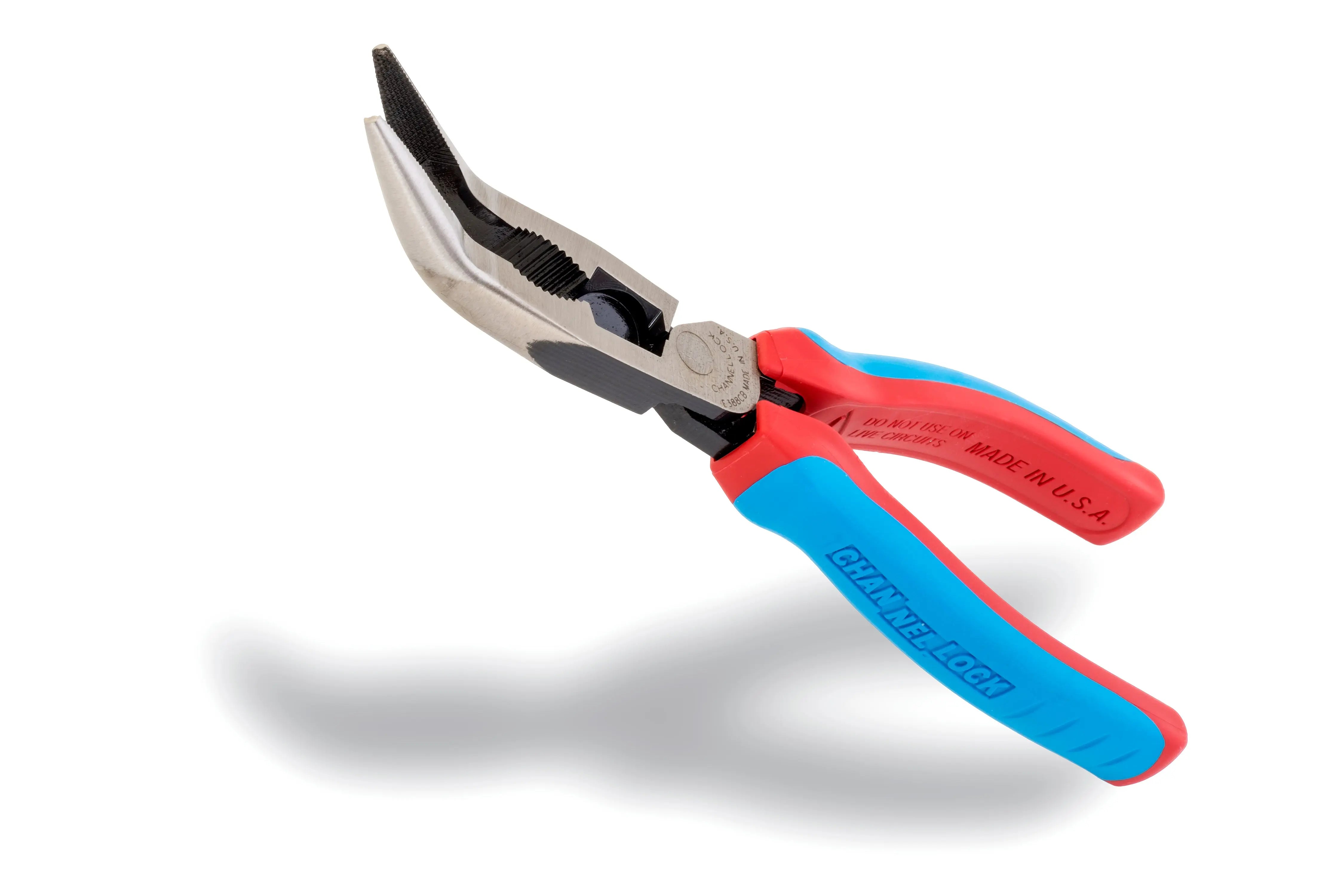 Channellock CODE BLUE XLT Combination Bent Long Nose Plier with Cutter, 8 in - CL 388CB Channellock
