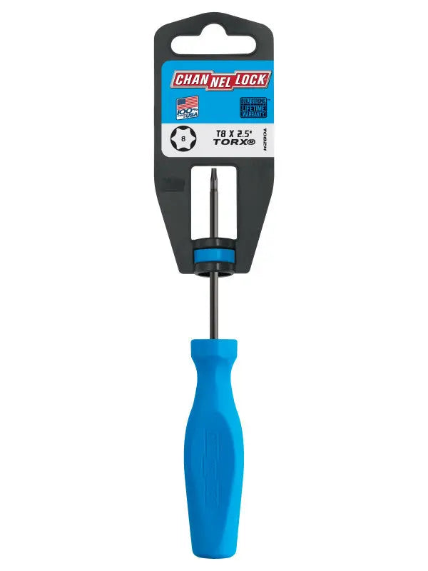 Channellock Professional Torx Screwdriver, T8 x 2.5 in - CL T082H Channellock