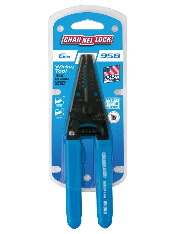 Channellock 10-20 AWG Strip, Cut Wire Stripper, 6.25 in - CL 958 Wire Stripper Channellock