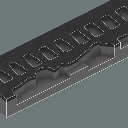 Wera Set of 37 8000 A Zyklop 1/4 in Ratchet with 9720 Foam Insert - WE 05150110001 