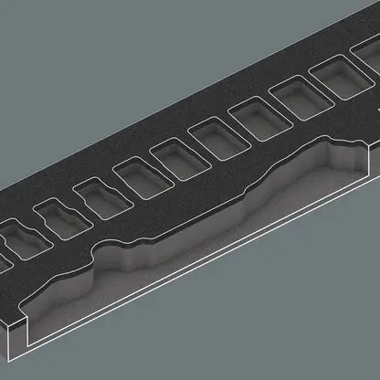 Wera Set of 31 8000 C Zyklop 1/2 in Ratchet with 9722 Foam Insert - WE 05150112001 