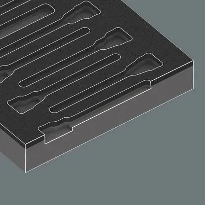 Wera Set of 22 Zyklop B 3/8 in Bit Socket with 9723 Foam Insert - WE 05150113001 