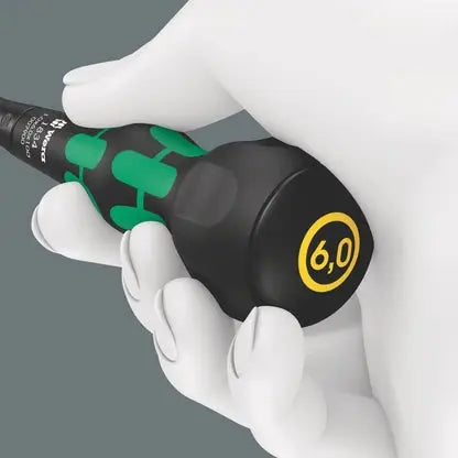 Wera 1834 Kraftform Ball-Grip Slotted Screwdriver with Workshop Blade, 6 x 120mm - WE 05007901001 