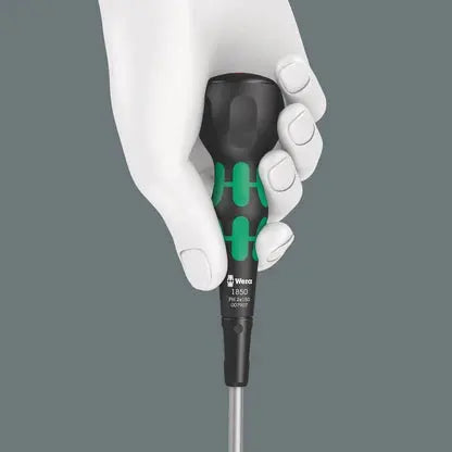Wera 1850 PH Kraftform Ball-Grip Phillips-Head Screwdriver, 6 x 120mm - WE 05007907001 