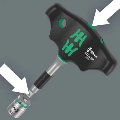 Wera Set of 9 400 RA Kraftform Kompakt Socket - WE 05023470001 