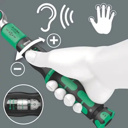 Wera Set of 10 1/4 in Square Head Drive Imperial A Safe-Torque Wrench, 2 - 12 Nm - WE 05075831001 