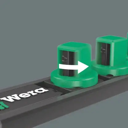 Wera Set of 9 Zyklop 1/4 in Drive A Imperial Socket with Magnetic Rail - WE 05005420001 