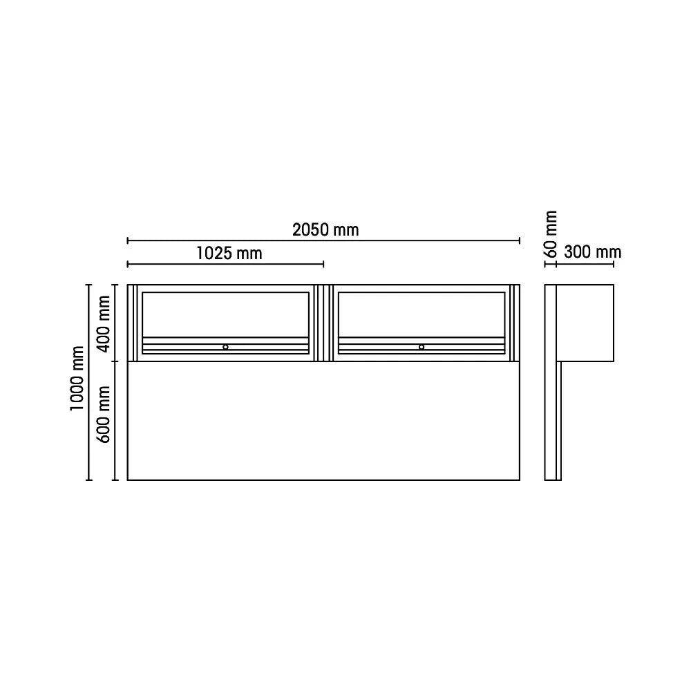 Beta Tools (Article# C55 2PM) Tool Wall System with 2 Suspended Cabinets for Workshop Equipment Combination - BT 55000301 Beta Tools