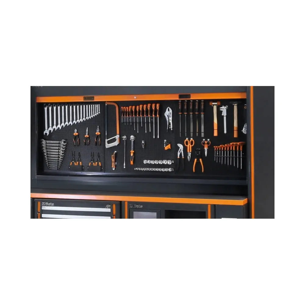 Beta Tools (Article# C55PSE-G) Tool Wall System with Shutter Accommodating 2 Power Sockets - Gray - BT 55000260 Beta Tools