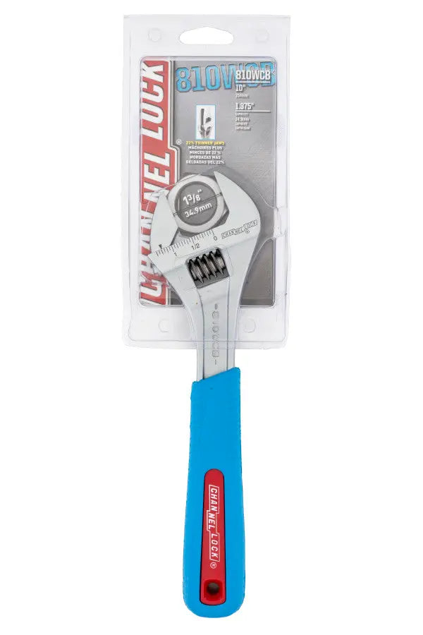 Channellock Code Blue Chrome Adjustable Wrench, 10 in - CL 810WCB Adjustable Wrench Channellock