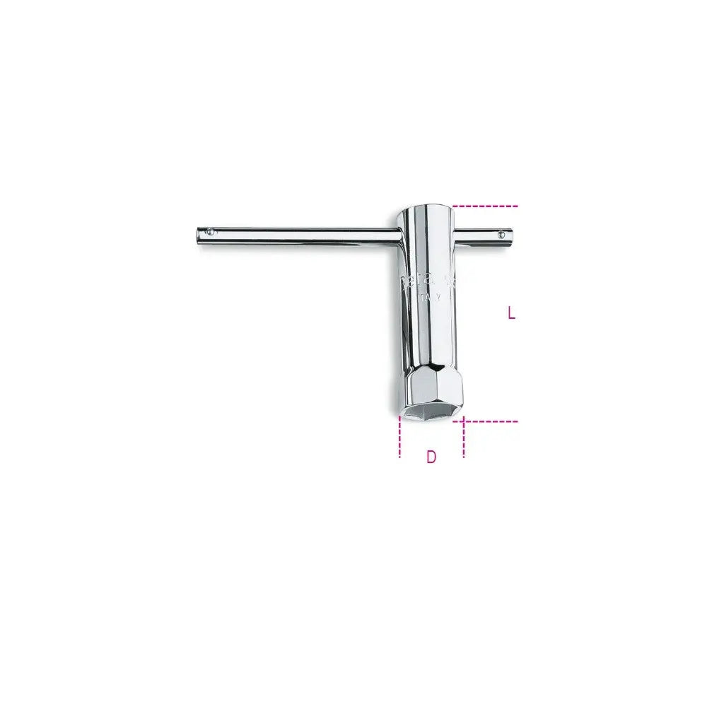 Beta Tools (Article# 955 20.8) 20.8mm, 13/16 in Spark Plug Wrench, Sliding T-Handle, Chrome-Plated - BT 9550021 Beta Tools