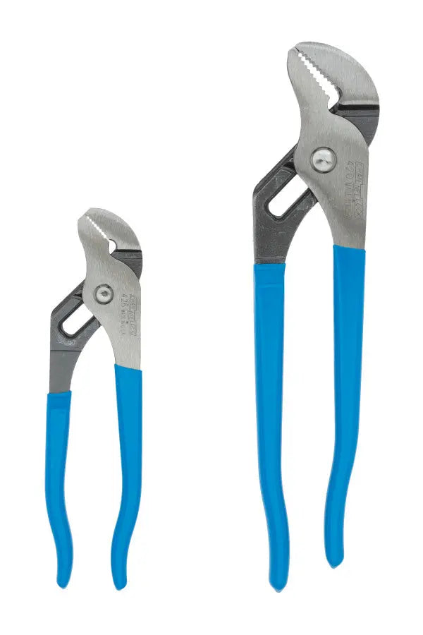 Channellock Set of 2 Tongue and Groove Pliers, 6.5 in, 9.5 in - CL GS-1 Channellock