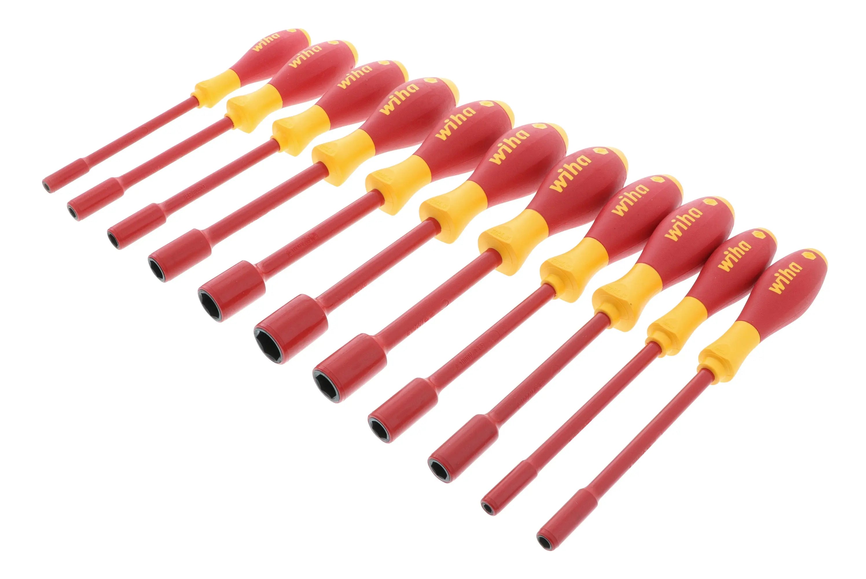 Wiha 32296, Insulated Inch Nut Driver 11 Pc. Set Wiha