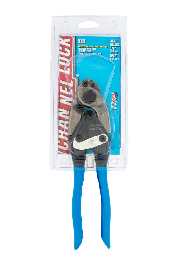 Channellock Shear Cable Cutter Aviation Snip, 8.38 in - CL 910 Snip Channellock