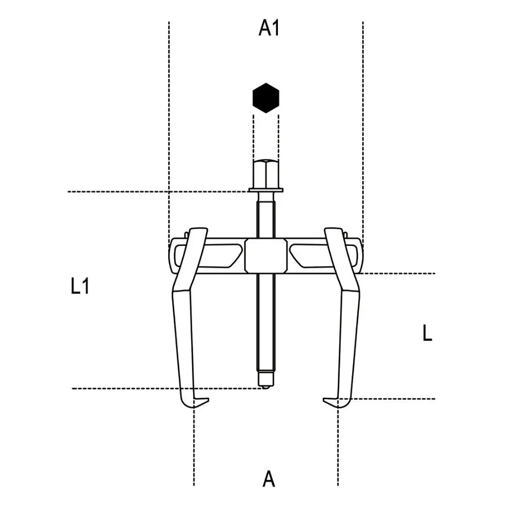 Beta Tools (Article# 1500N/3) Universal Puller with 2 Sliding Legs 35-140mm - BT 15000603 Beta Tools