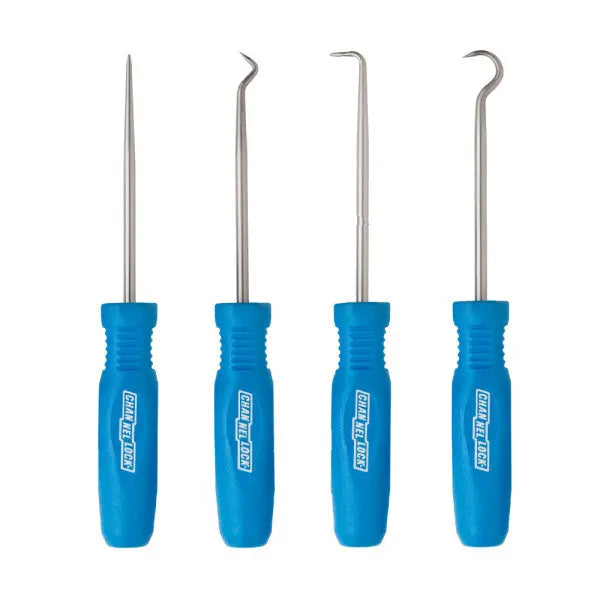 Channellock Set of 4 4-Sided Grip Precision Hook and Pick - CL HP-4H Channellock