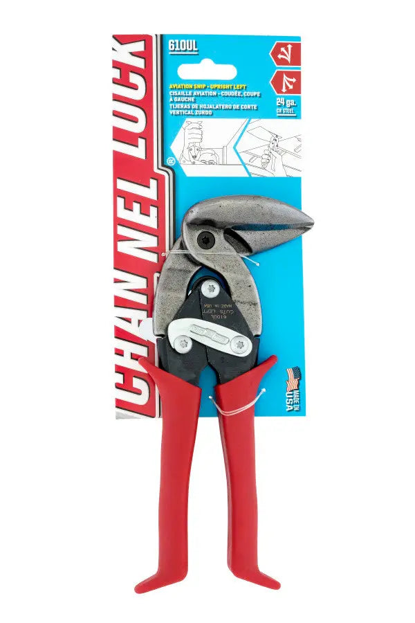Channellock Upright Left Cut Aviation Snip, 8.18 in - CL 610UL Channellock