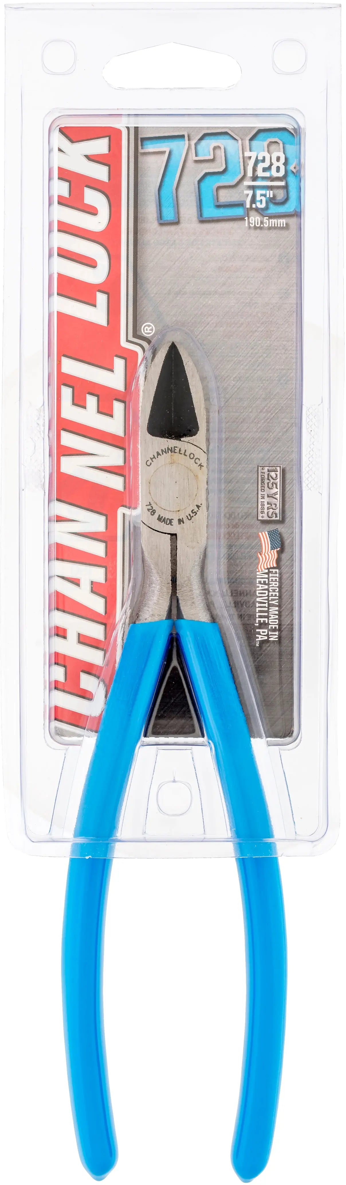 Channellock Long Reach Diagonal Cutting Plier, 7.5 in - CL 728 Channellock