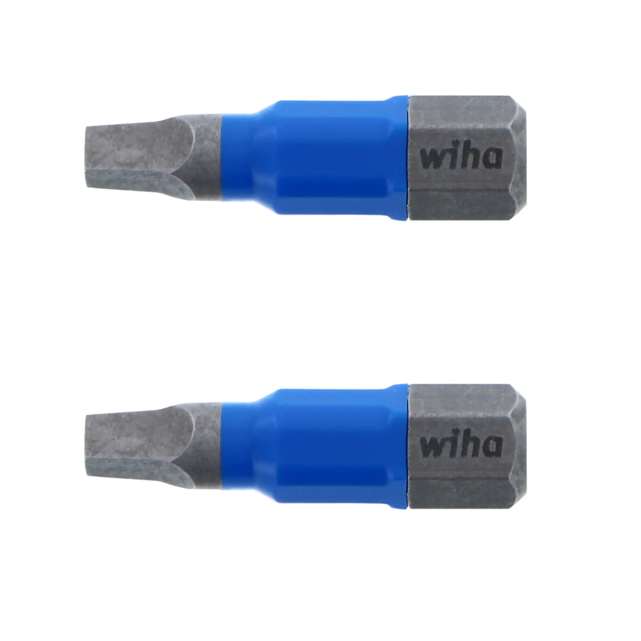 Wiha Set of 2 Terminator Blue Impact Bits, Sq2 x 1 in - WI 70025 Wiha