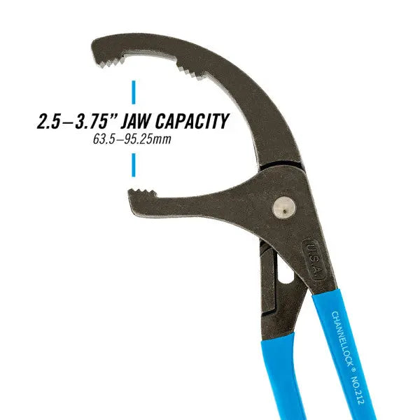Channellock Oil Filter/PVC Plier, 12 in - CL 212 Channellock