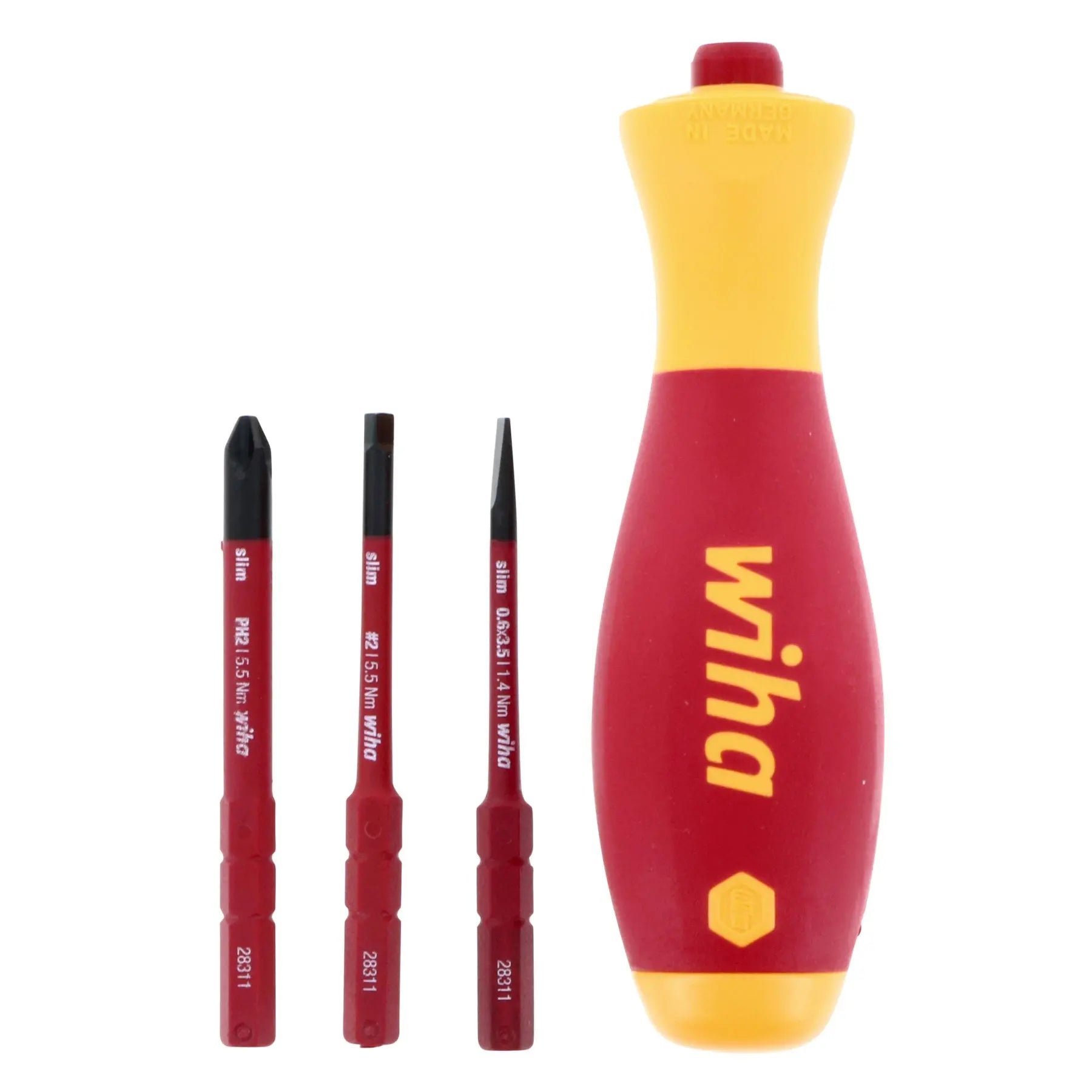 Wiha 28328, 4 PC SlimLine Blade & SoftFinish® Blade Holder Wiha