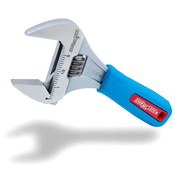Channellock Code Blue WideAzz Chrome Adjustable Wrench, 6 in - CL 6WCB Adjustable Wrench Channellock
