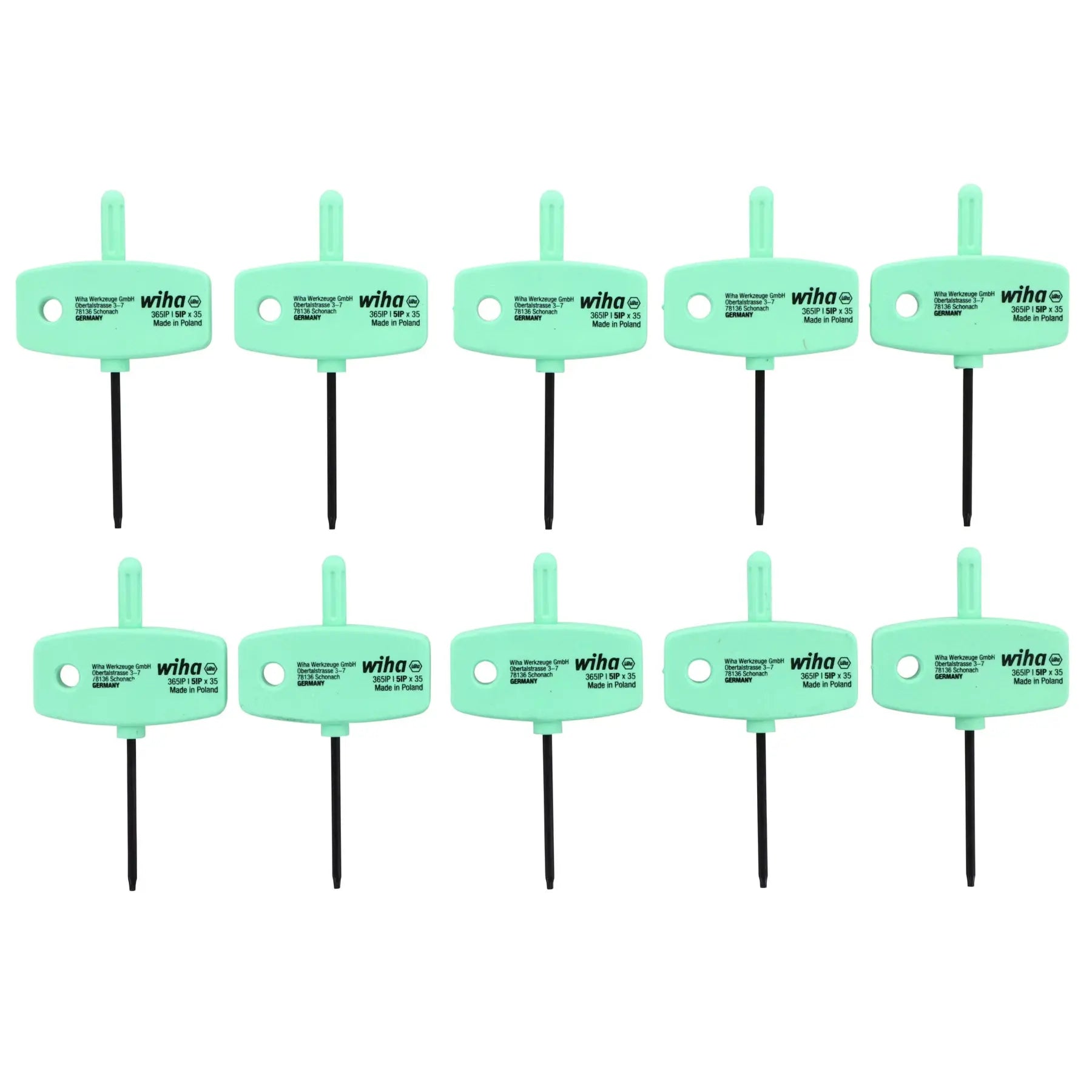 Wiha Set of 10 TorxPlus Driver Wing Handle, IP5 - WI 36506 Wiha