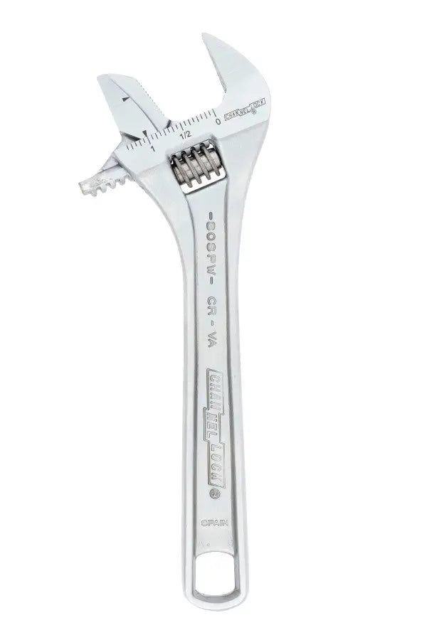 Channellock Reversible Jaw Chrome Adjustable Wrench, 8 in - CL 808PW Adjustable Wrench Channellock