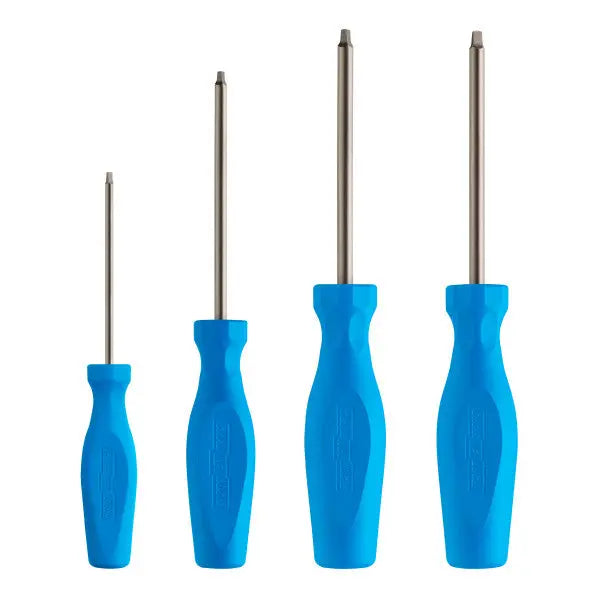Channellock Set of 4 Tri-lobe Grip Natural Finish Square Recess Screwdrivers - CL SQ-4H Screwdriver Set Channellock