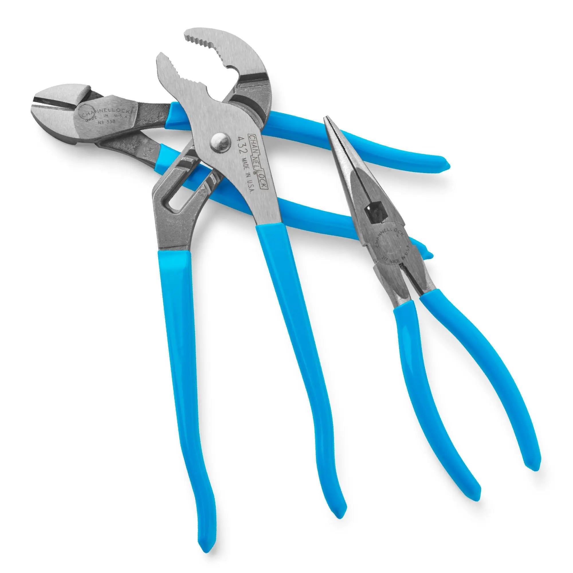 Channellock Set of 3 Plier 432, 317, 338 with Poly-Bag - CL GS-23 Channellock