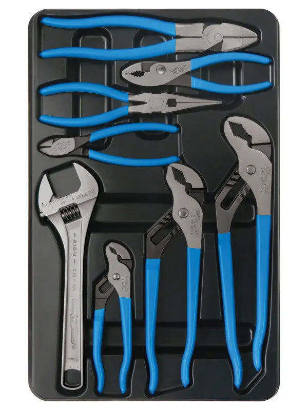 Channellock Set of 8 Pliers, Wrench, V-Jaw - CL GS-28 Channellock