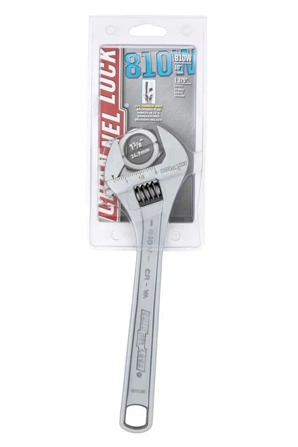 Channellock Chrome Adjustable Wrench, 10 in - CL 810W Adjustable Wrench Channellock