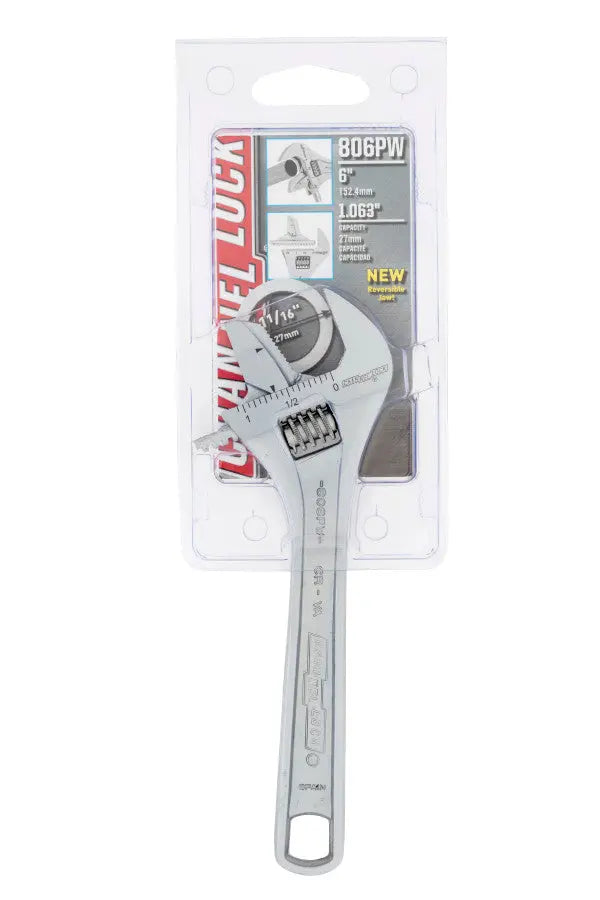 Channellock Reversible Jaw Chrome Adjustable Wrench, 6 in - CL 806PW Adjustable Wrench Channellock
