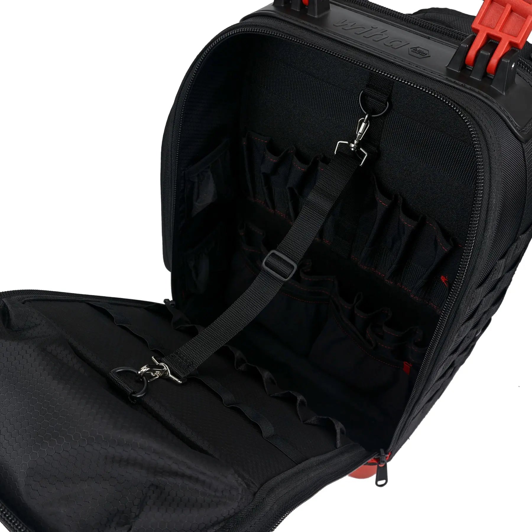 Wiha Hauler Heavy Duty Red Tool Backpack - WI 91869 Wiha